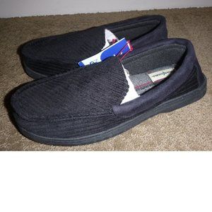 Mens Dearfoams Corduroy Mocassins Slippers Size M 7/8 L 11/12 Memory Foam NWT